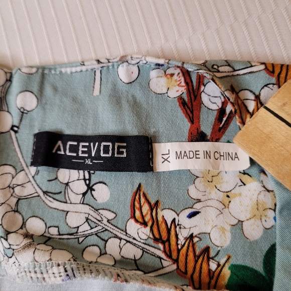 Acevog Floral A-Line Rockabilly Retro Dress sz XL - Picture 5 of 10